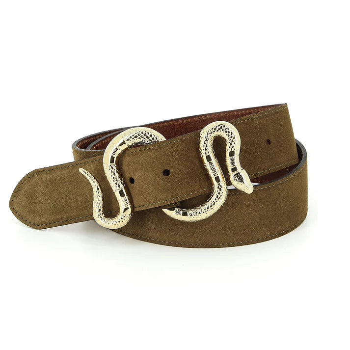 La Crush Velvet Belt in Tobacco