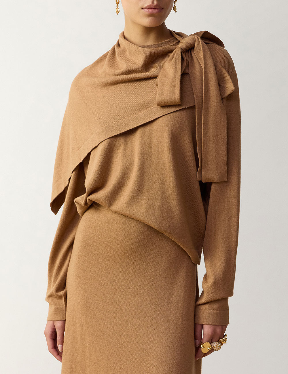Clash Merino Draped Sweater