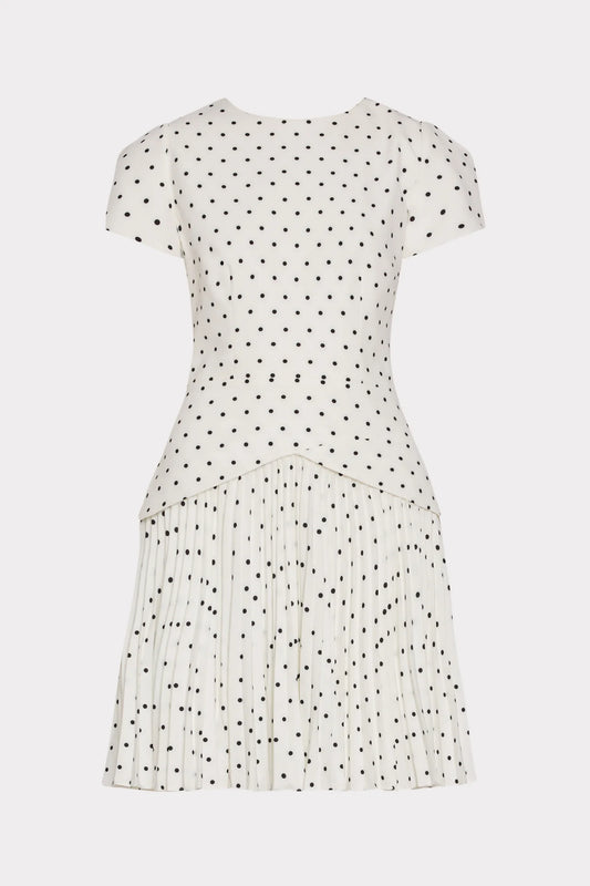 Haddy Short Sleeve Polka Dot Mini Dress