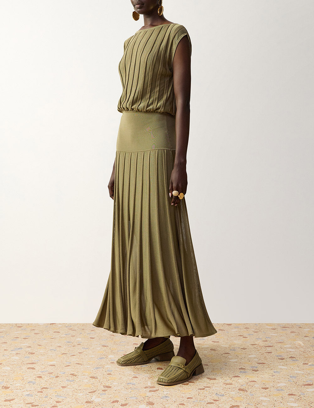 Clash Stripe Billow Dress