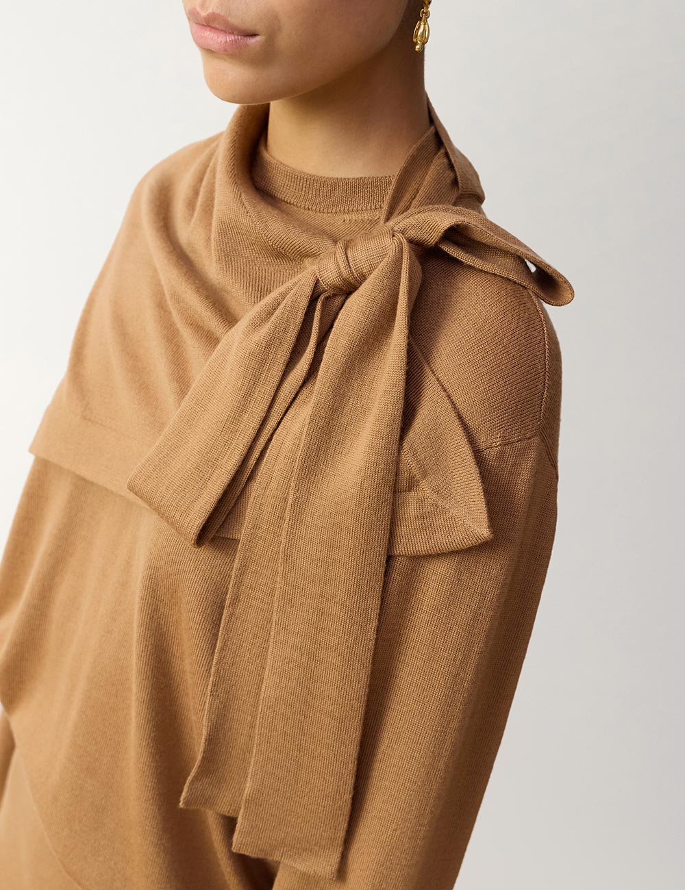 Clash Merino Draped Sweater