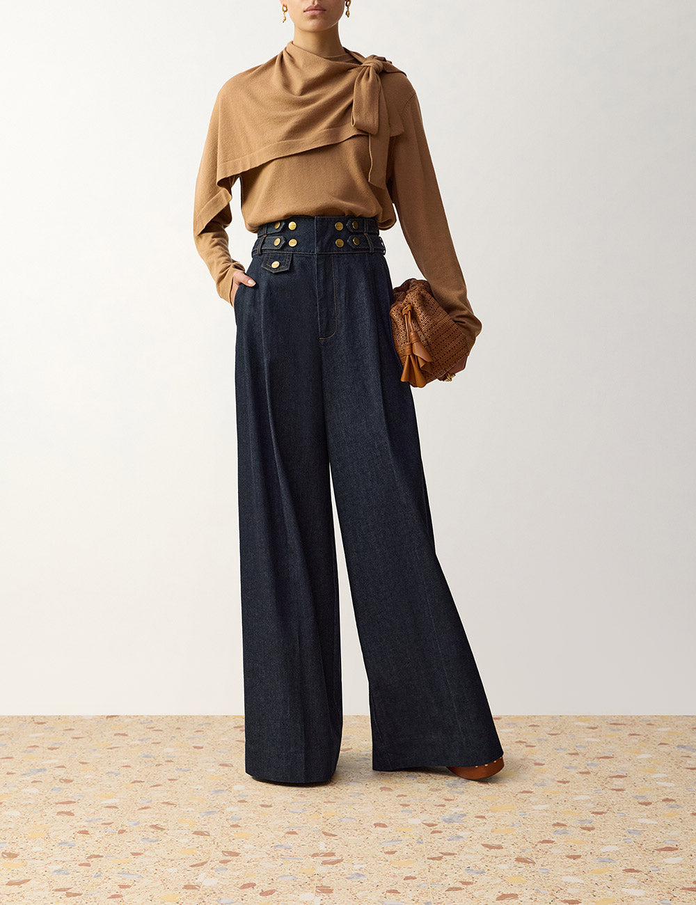 Clash Merino Draped Sweater