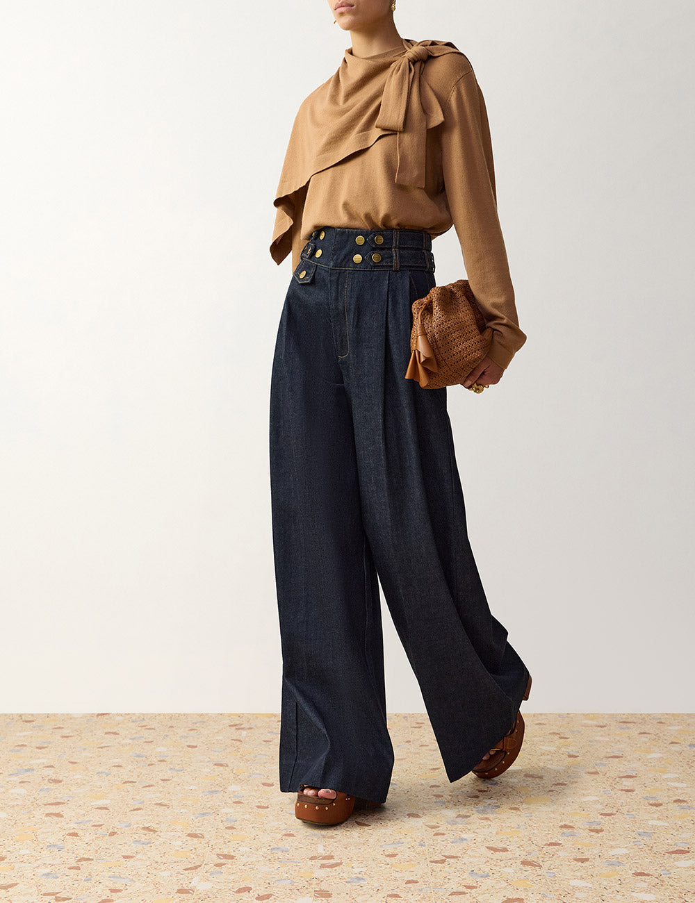 Clash Merino Draped Sweater