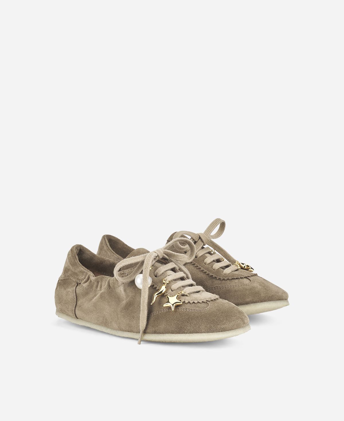 Hoola Hoop P Charms Water-Resistant Velour Sneakerina