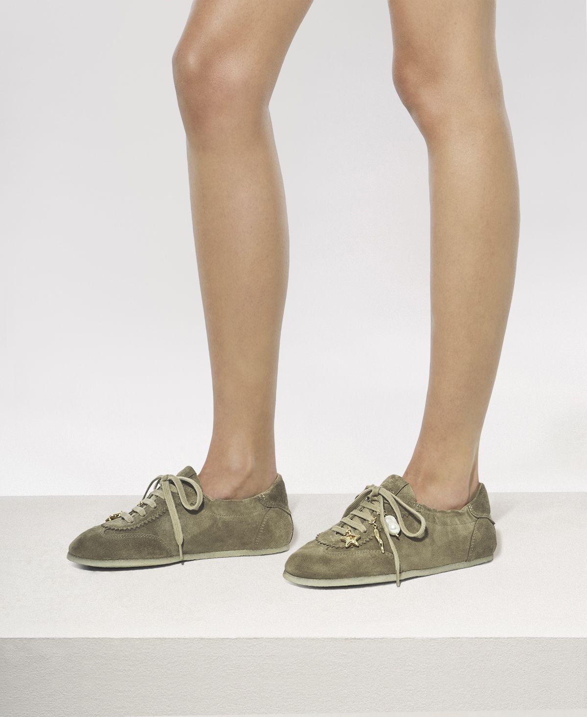 Hoola Hoop P Charms Water-Resistant Velour Sneakerina