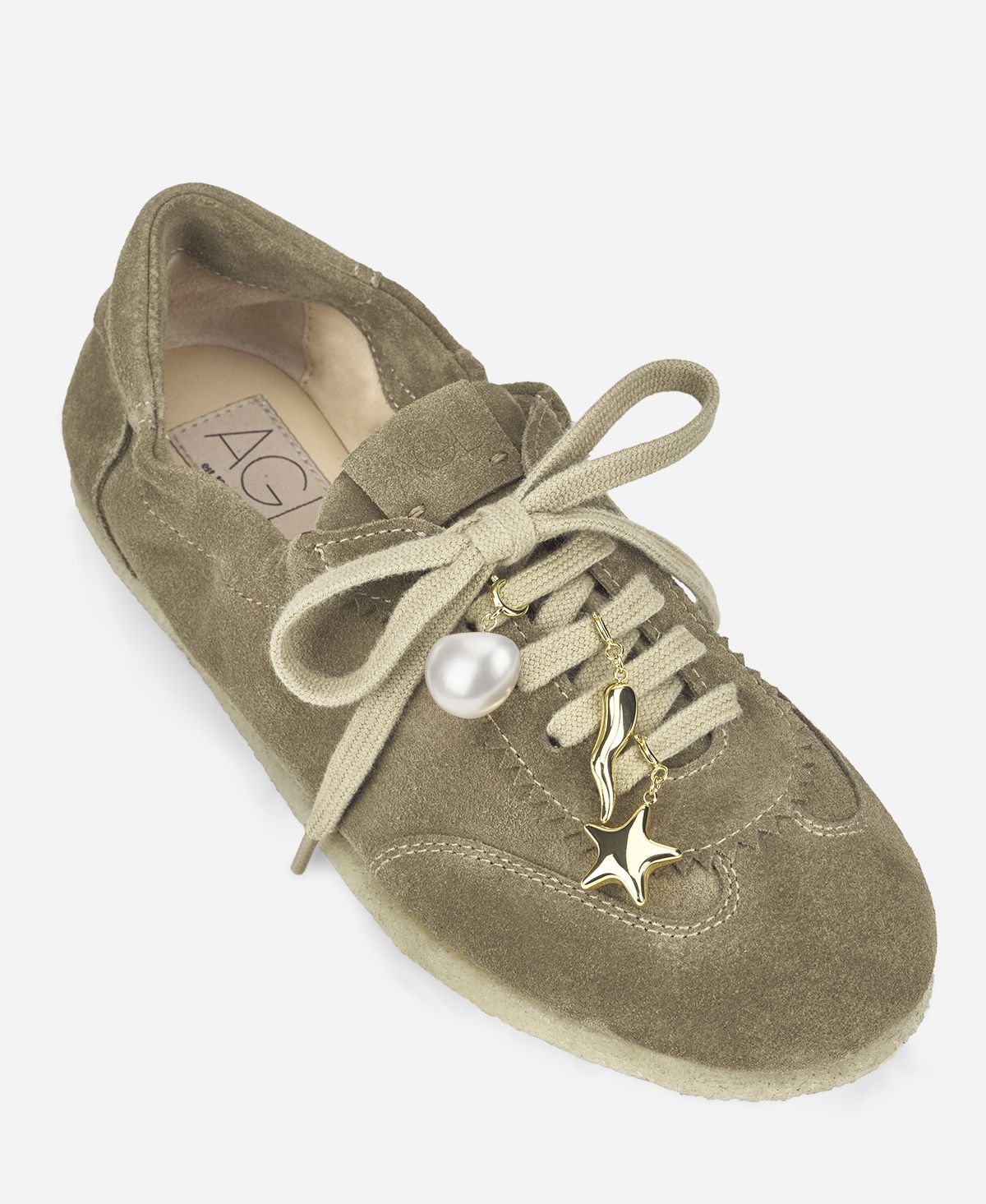 Hoola Hoop P Charms Water-Resistant Velour Sneakerina