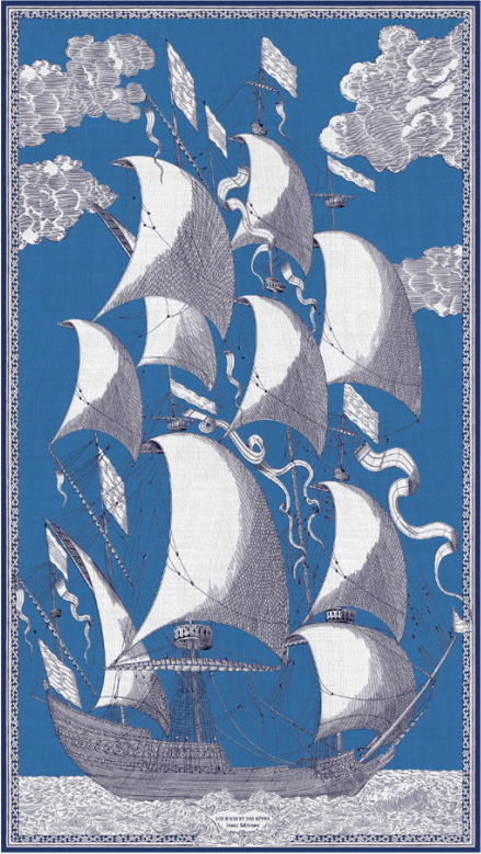 Scarf 100 Des Rives Et Des Reves Blue