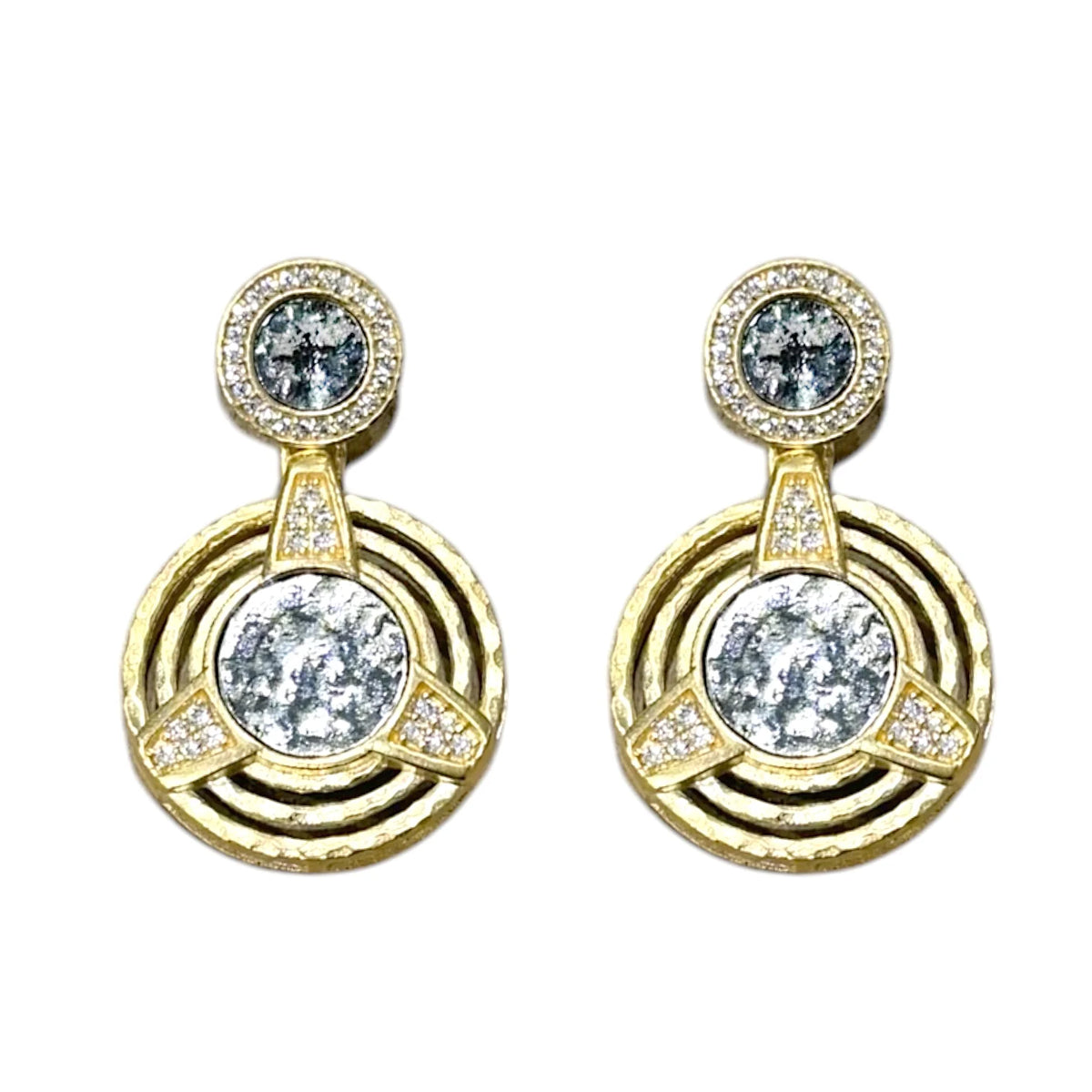 Morro Double Coin Earrings in Gold