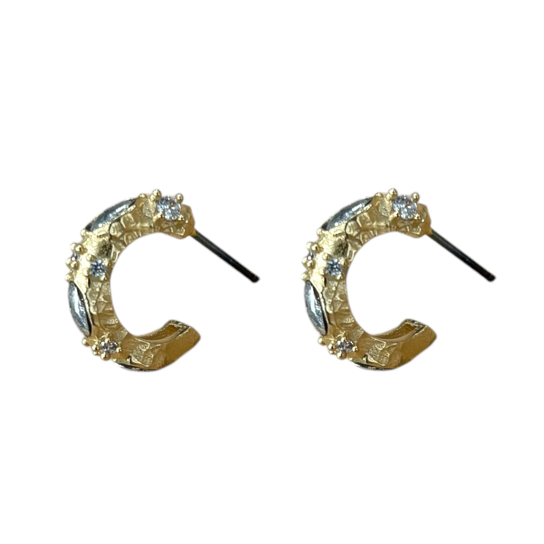 Mini Alma Hoop Earrings in Gold