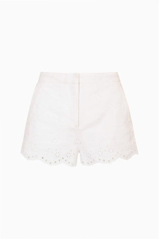 Jodine Eyelet Linen Shorts