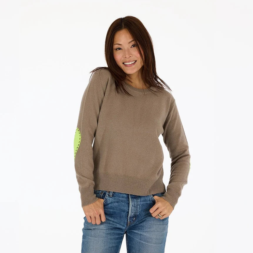 Patchwork Pullover in Mushroom