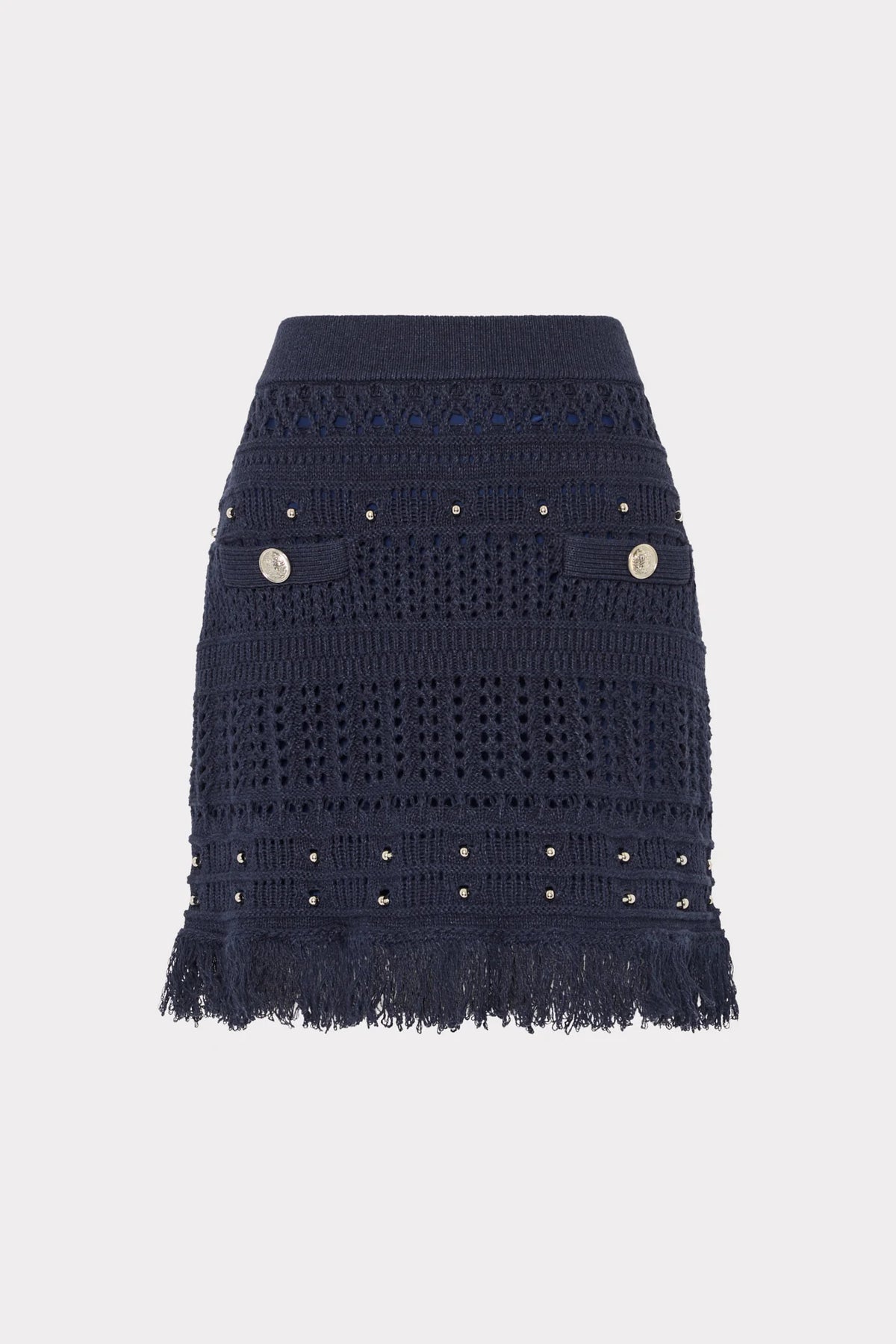 Beaded Fringe Mini Skirt
