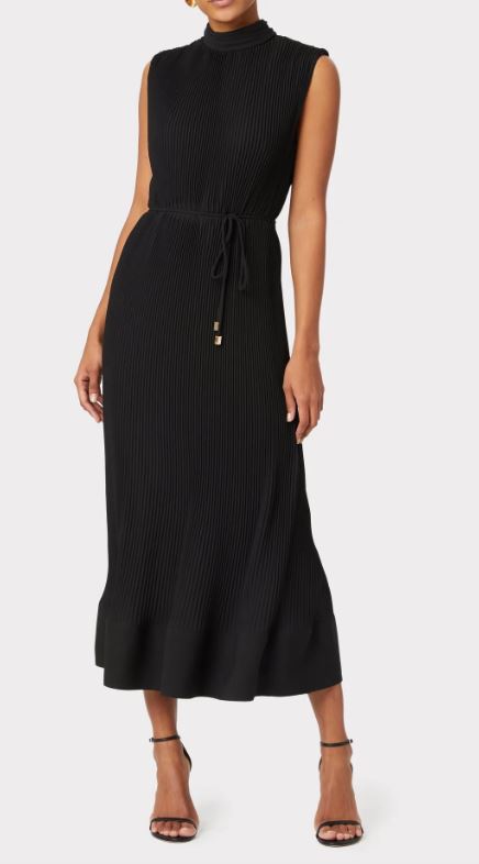 Melina Solid Pleat Dress