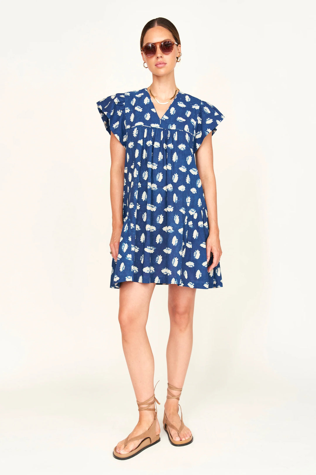 Belem Dress in Indigo Conch