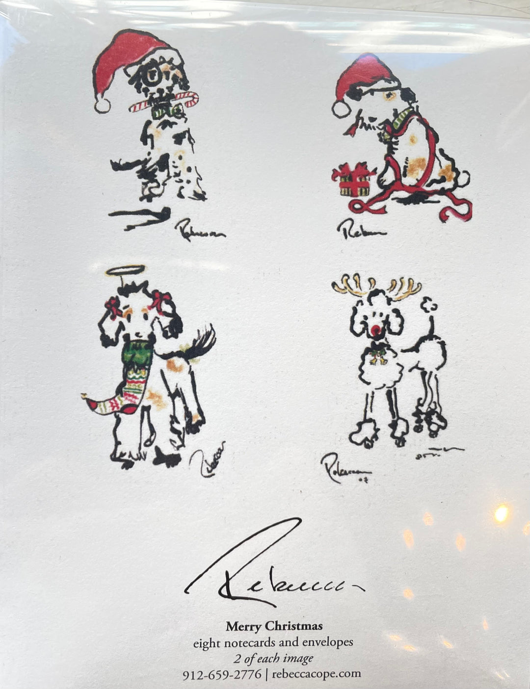Christmas Dogs notecards