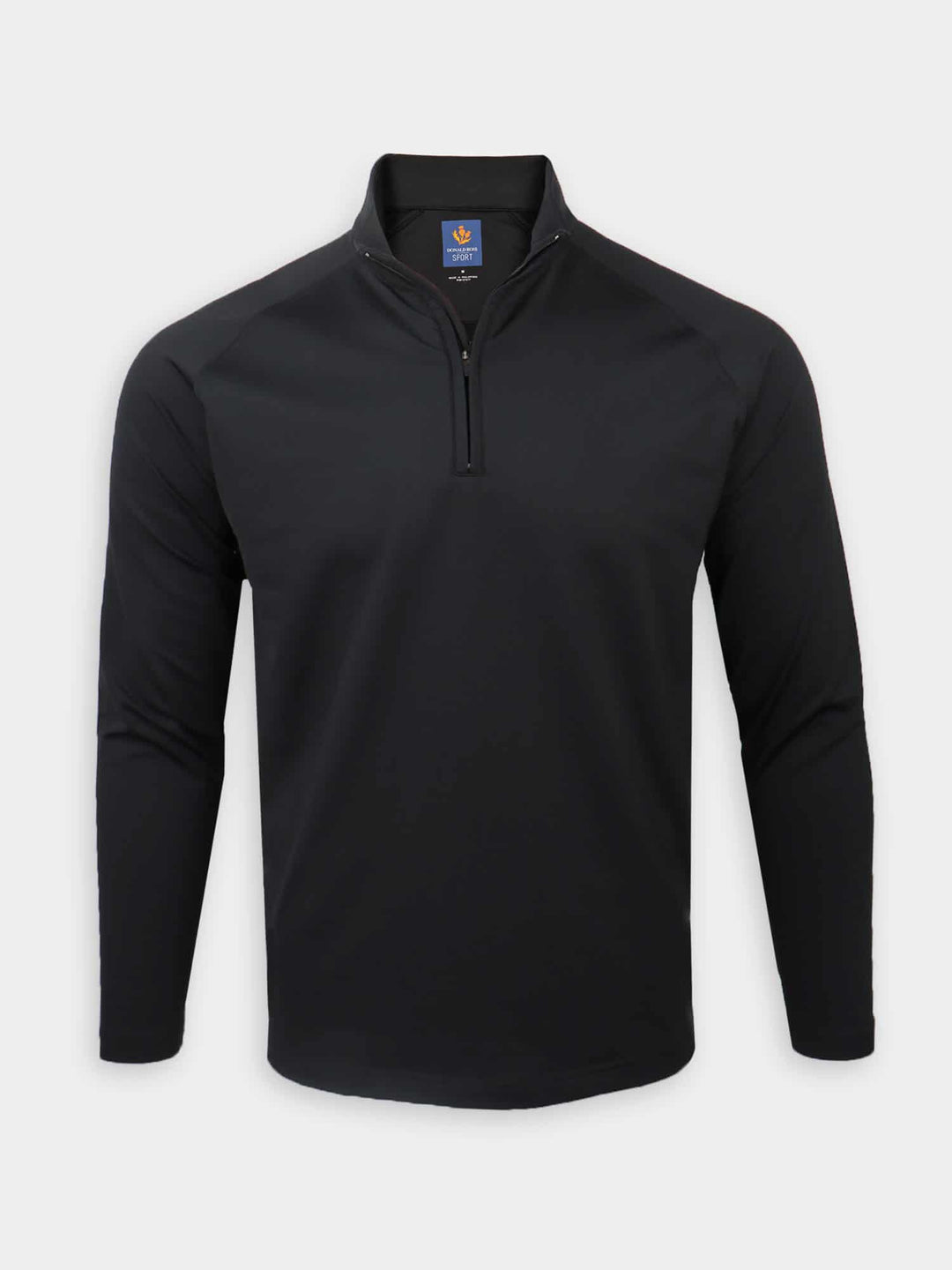 Alex LS Solid 1/4 Zip Pullover Black