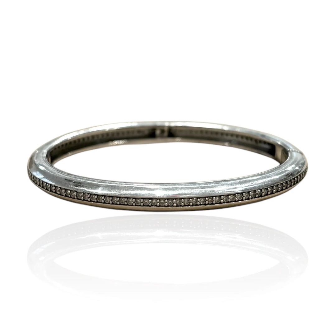 TAT2 Silver Riva Pave Bangle