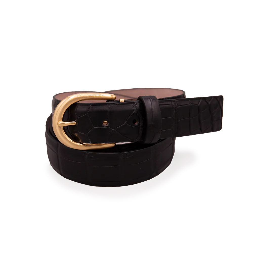 L.E.N. Matte Alligator 35MM Belt