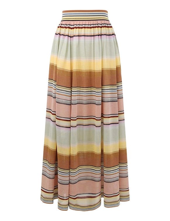 Coco Stripe Circle Skirt