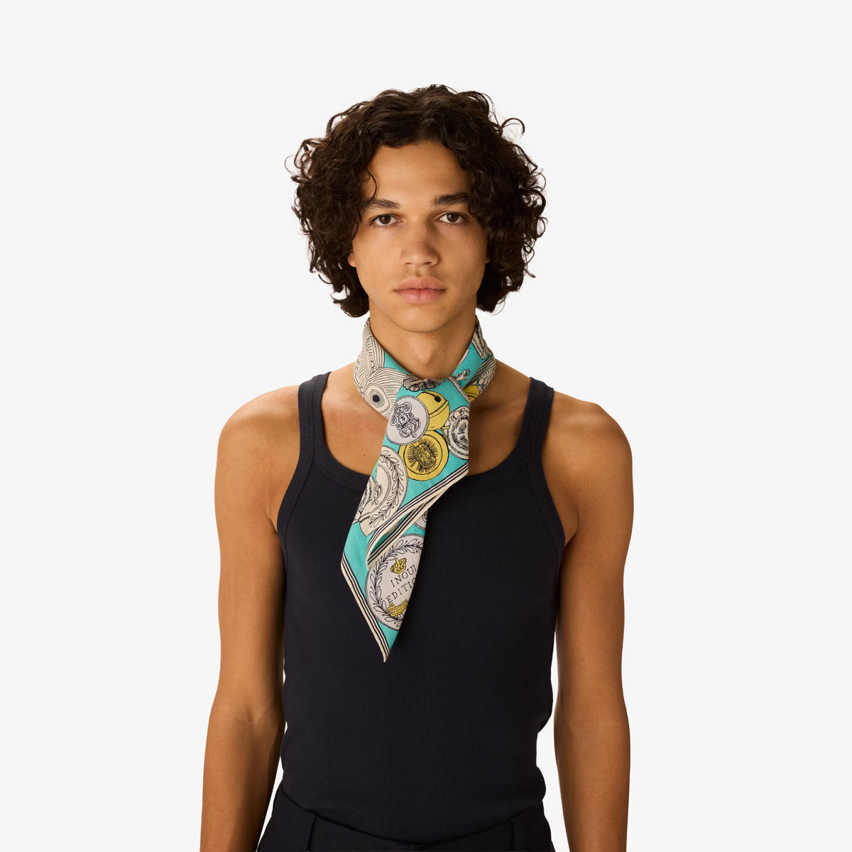 Carre 65 Octopus Turquoise Square Scarf