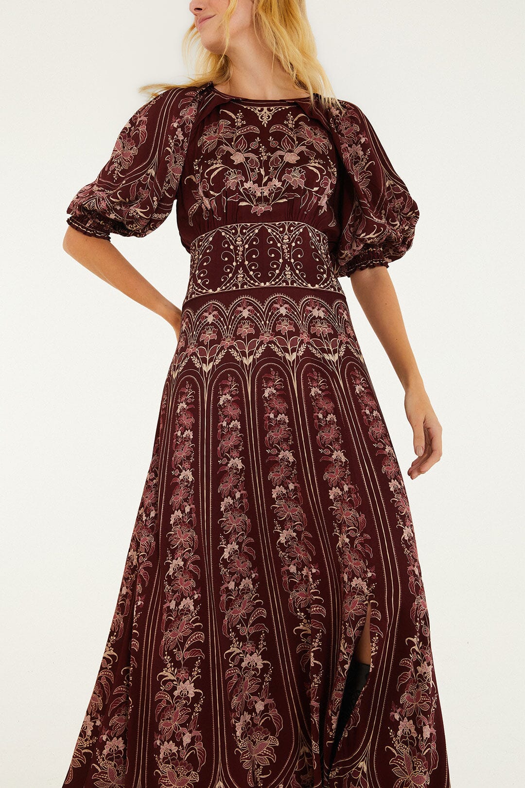 Liz Burgundy Maxi Dress