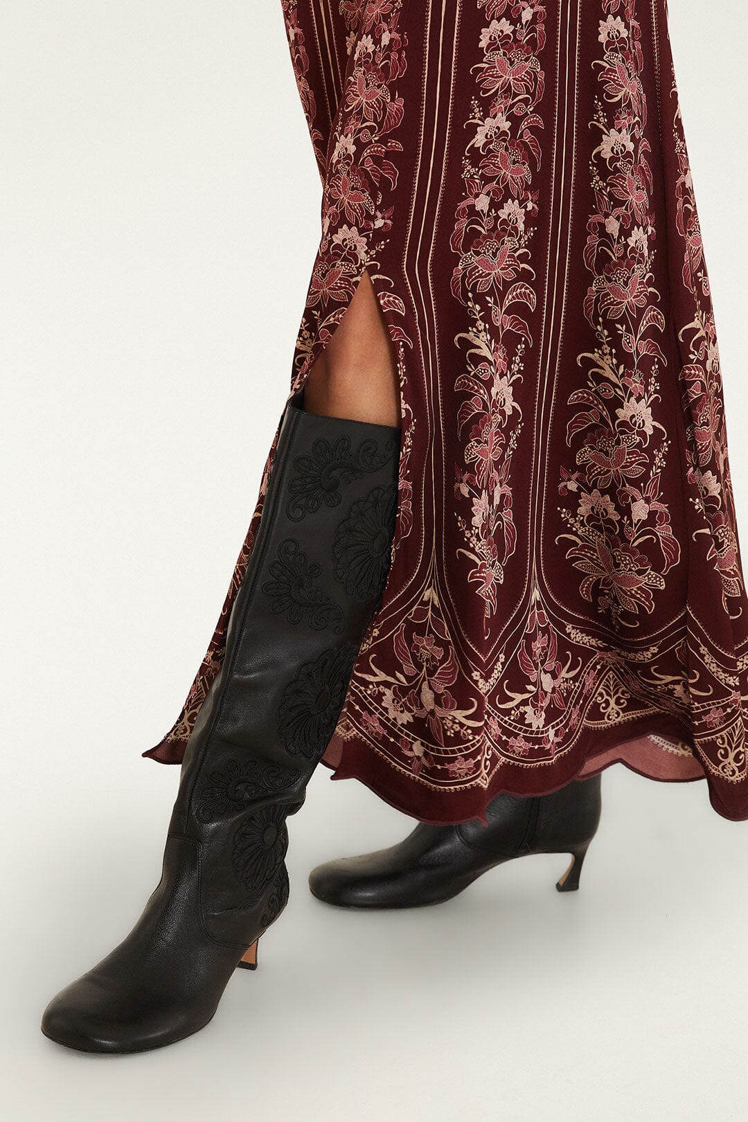 Liz Burgundy Maxi Dress