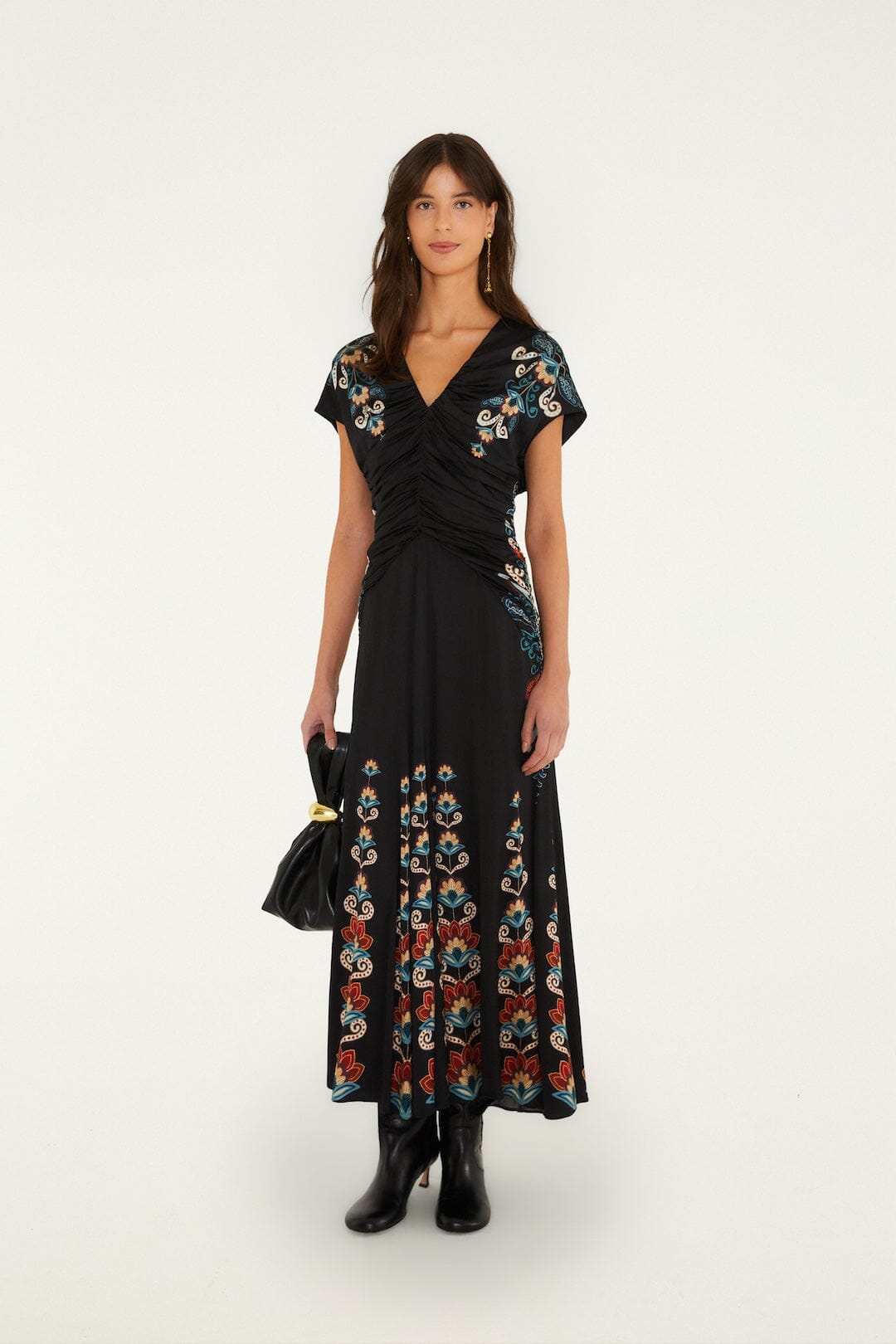 Nikita Winter Black Short Sleeve Maxi Dress