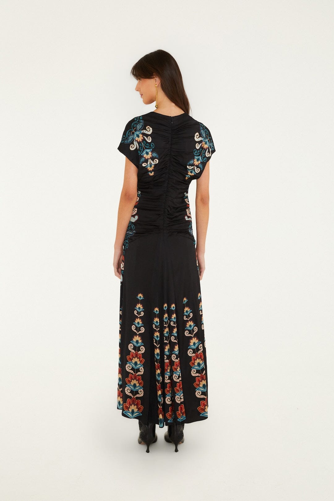 Nikita Winter Black Short Sleeve Maxi Dress