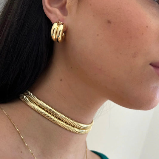 Rosie 3/4" Gold Hoops