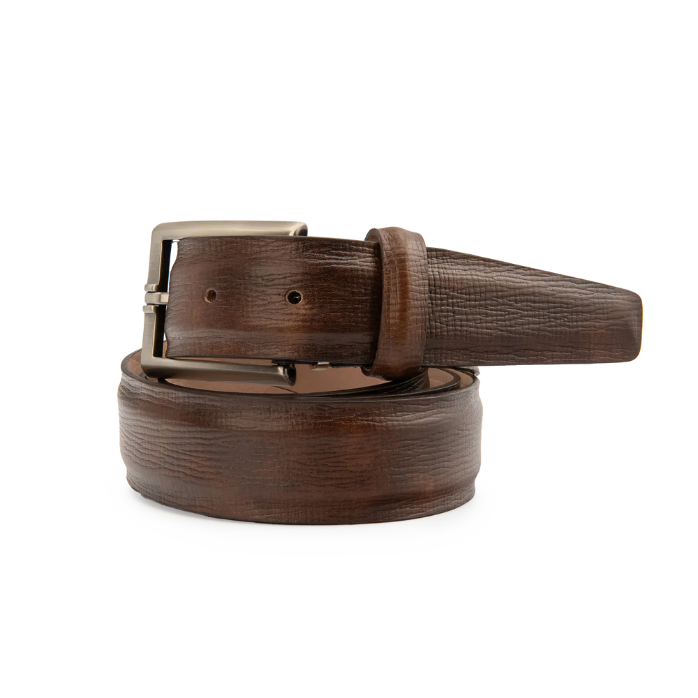 L.E.N. Textured Marble Calf 35MM Belt
