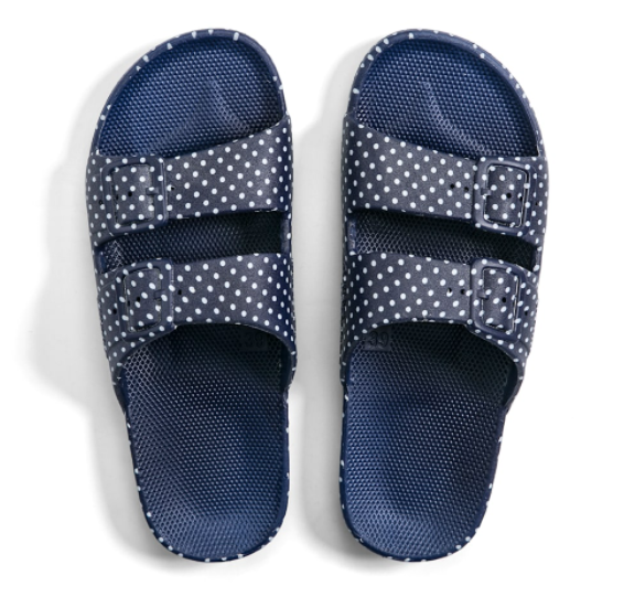 Moses Sandal - Navy White Dot