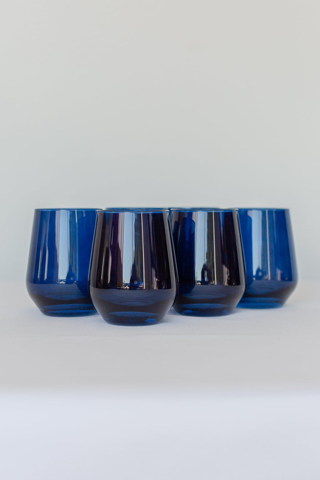 Estelle Colored stemless wine glasses
