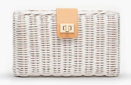 Lou Wicker Straw Clutch
