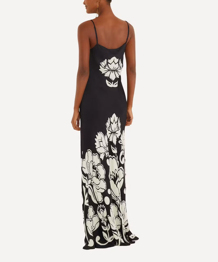 Floral Arabesque Slip Maxi Dress