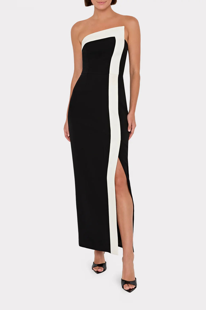 Garcelle Strapless Asymetric Column Gown