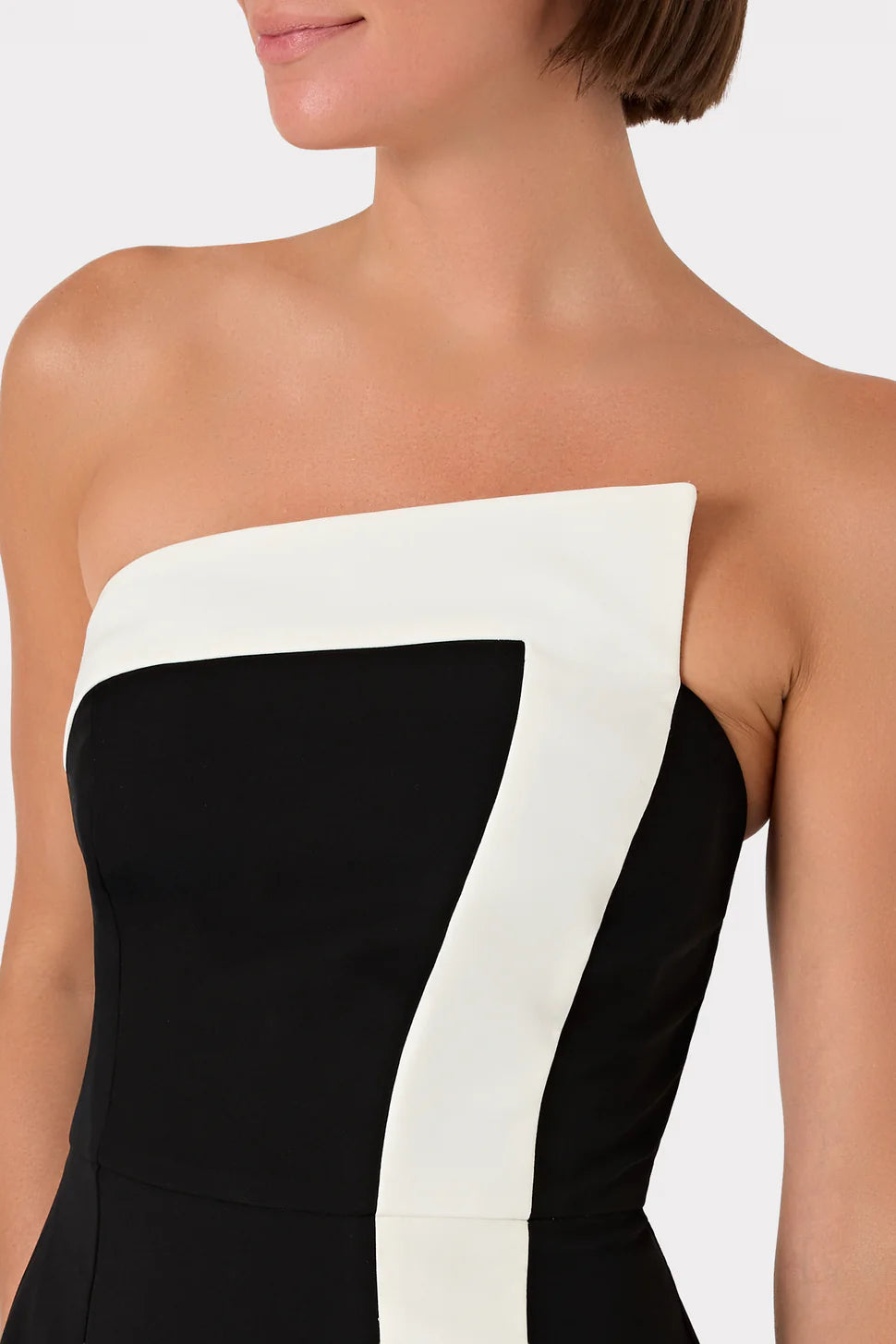 Garcelle Strapless Asymetric Column Gown