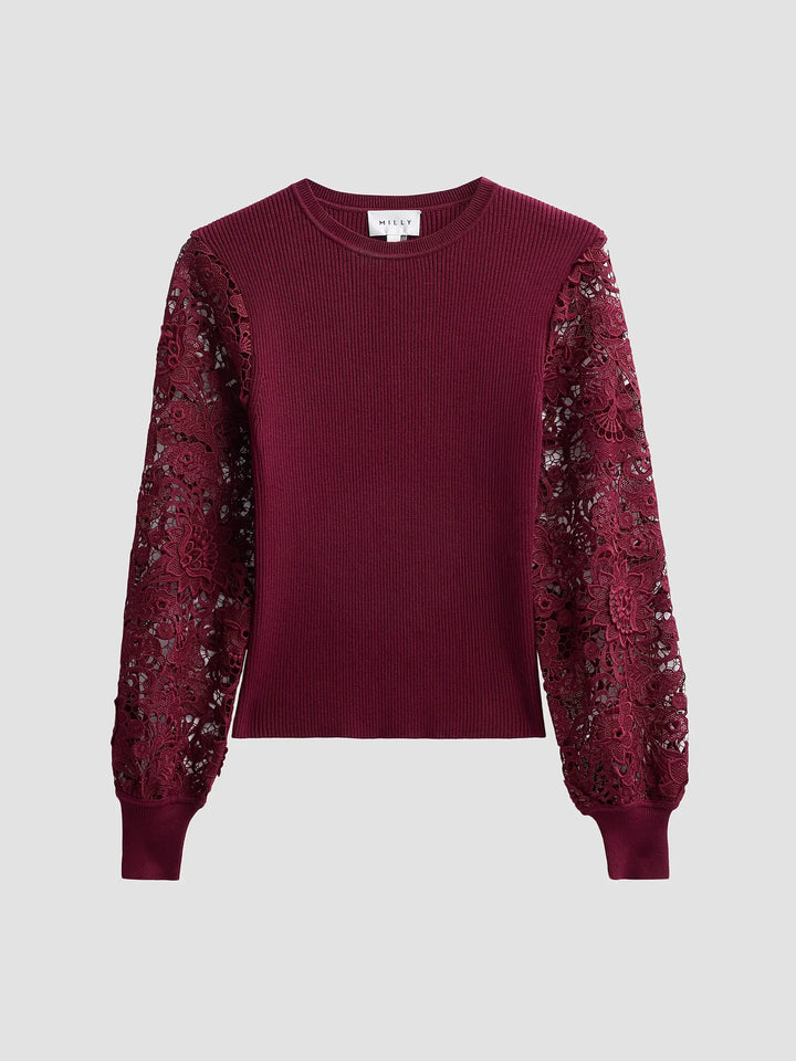 Josette Lace Sleeve Sweater