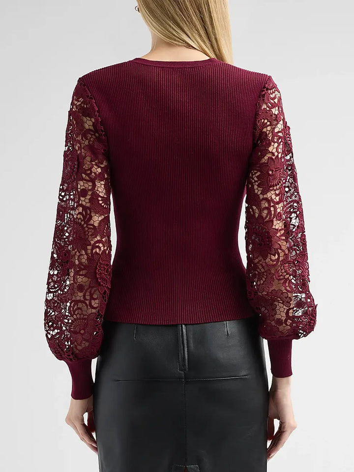 Josette Lace Sleeve Sweater
