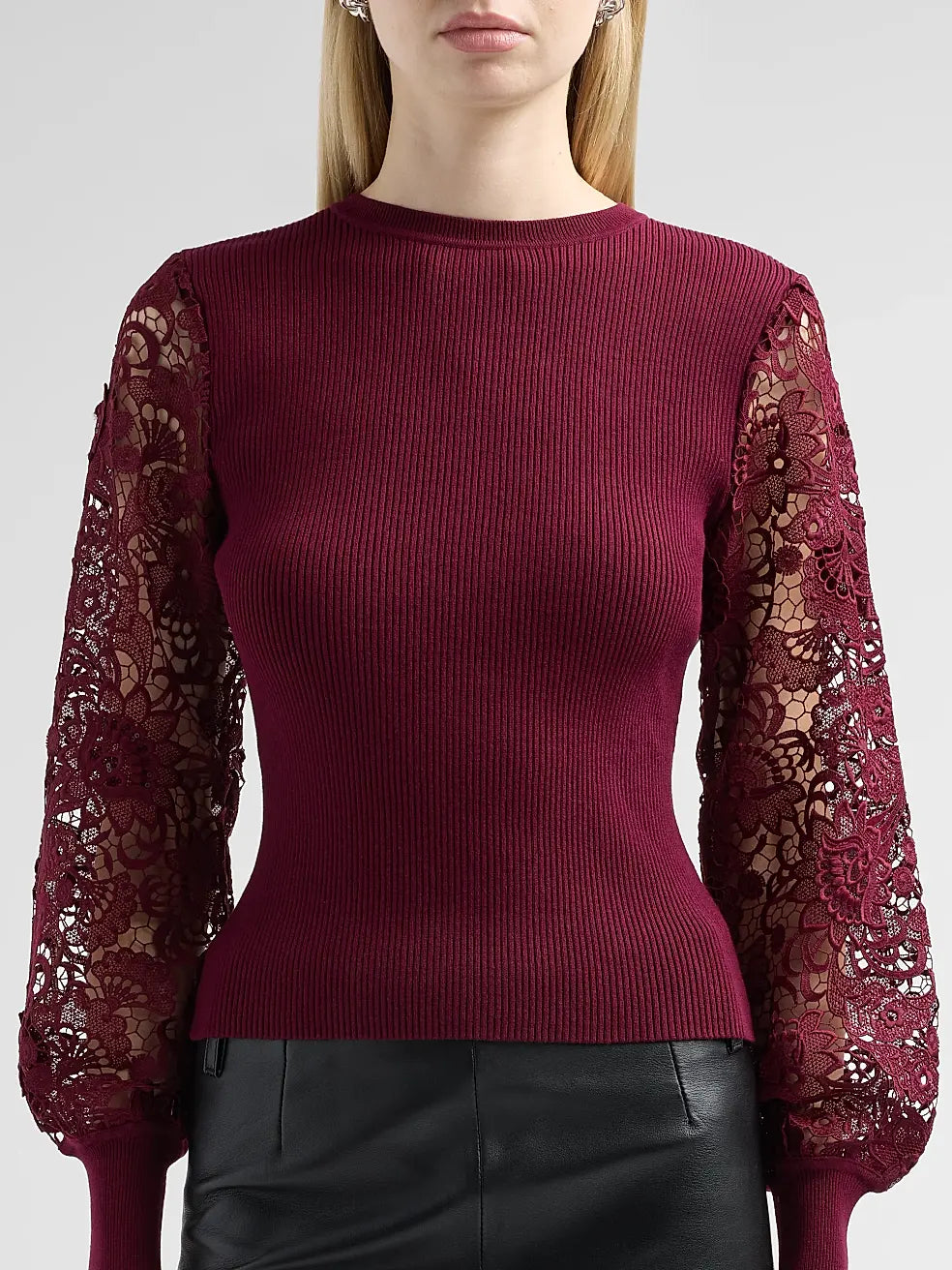 Josette Lace Sleeve Sweater