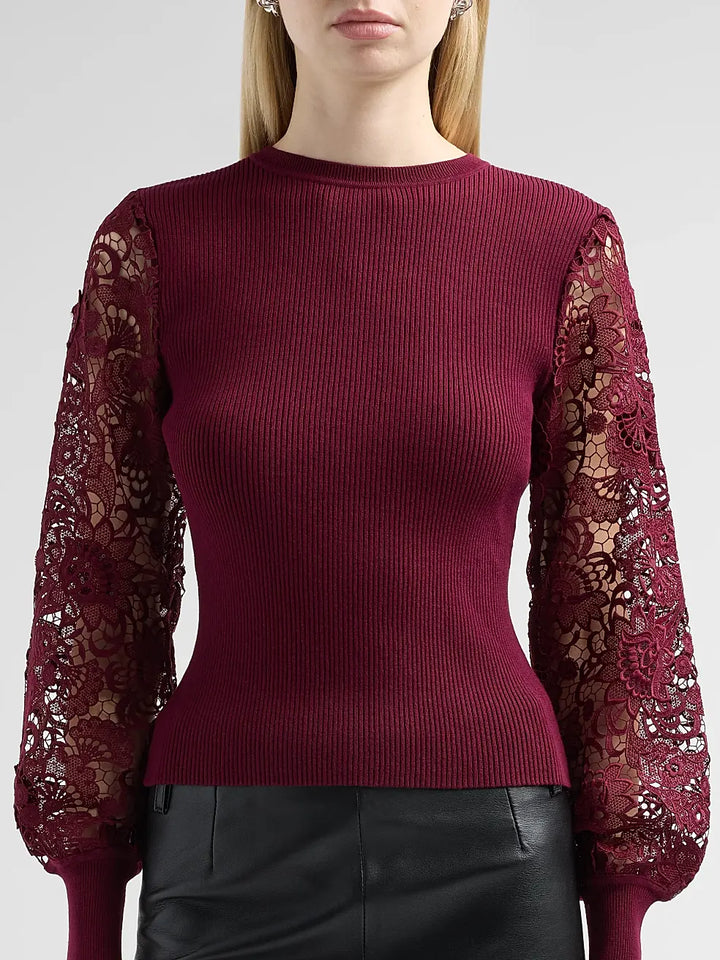 Josette Lace Sleeve Sweater