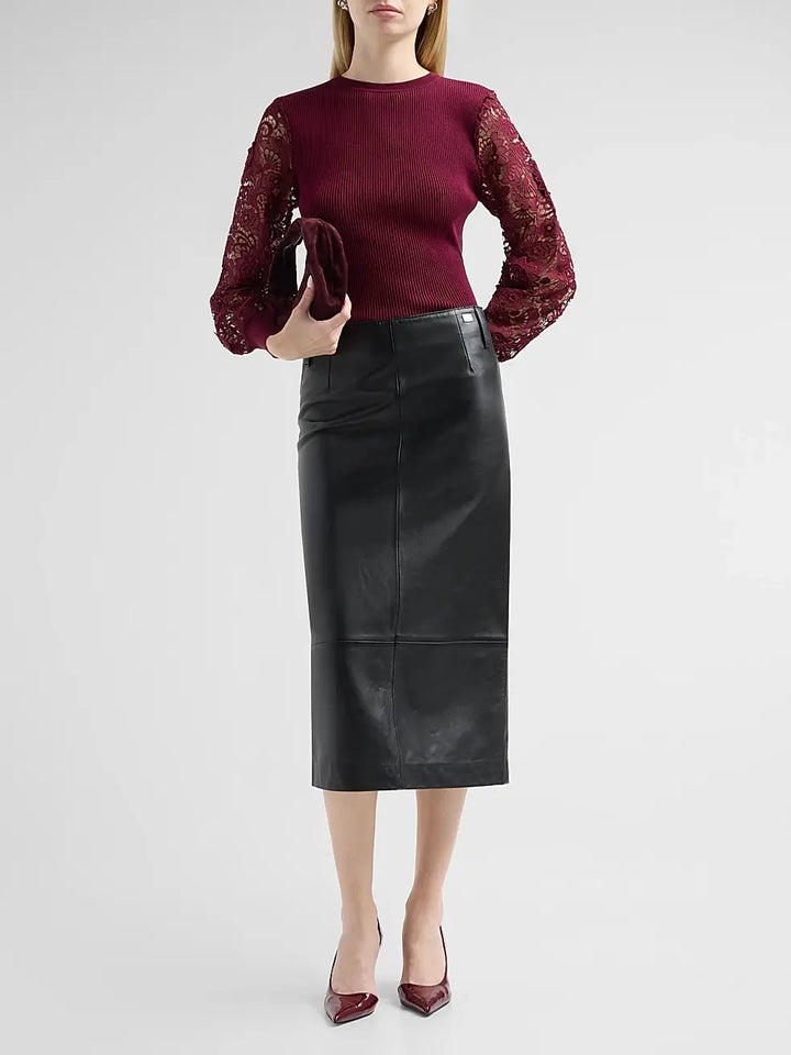Josette Lace Sleeve Sweater