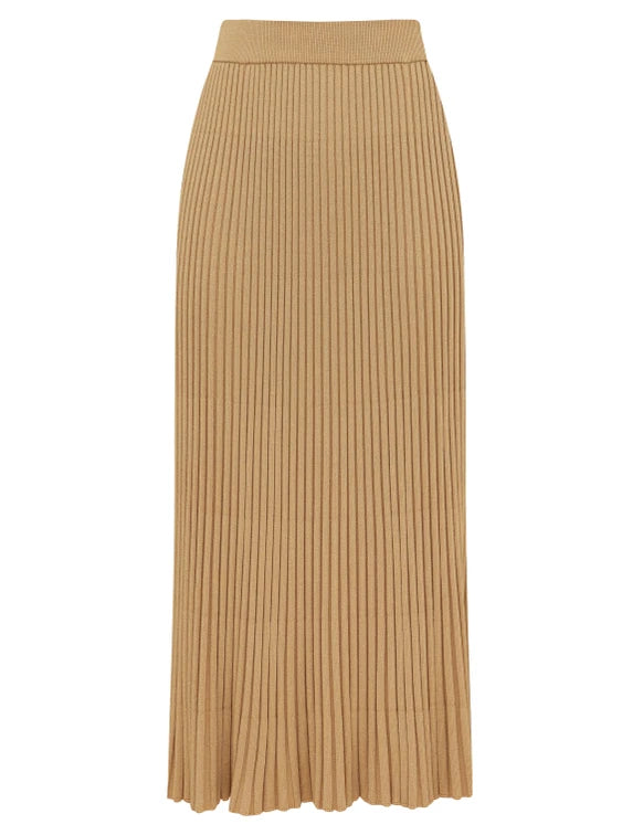 Luna Metallic Midi Skirt
