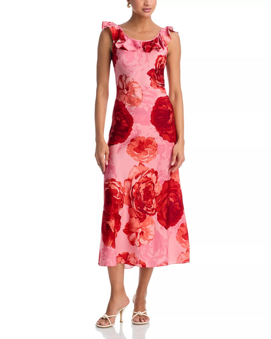 Scarlett Ruffle Neck Dress