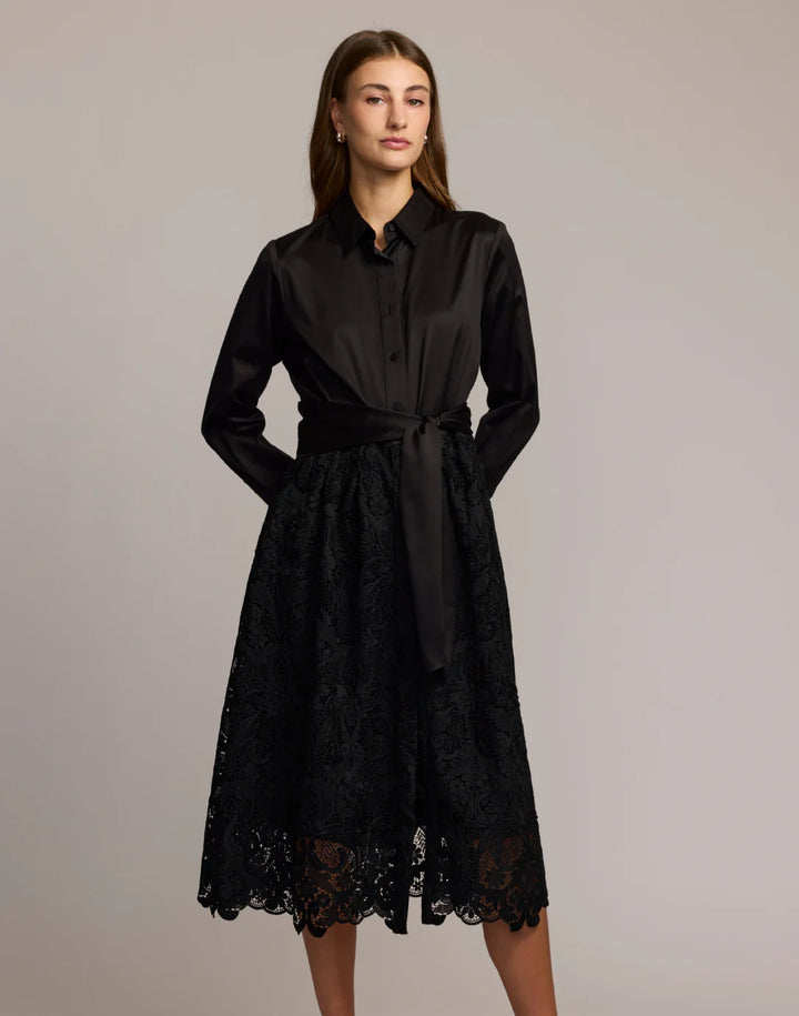 Long Sleeve Robin Dress Black Lace