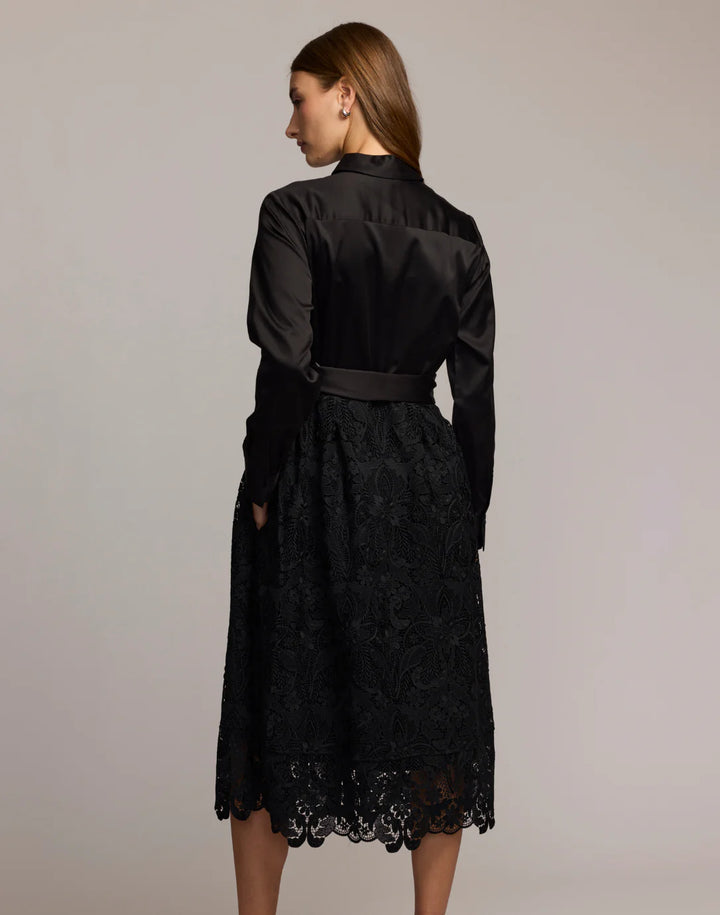 Long Sleeve Robin Dress Black Lace