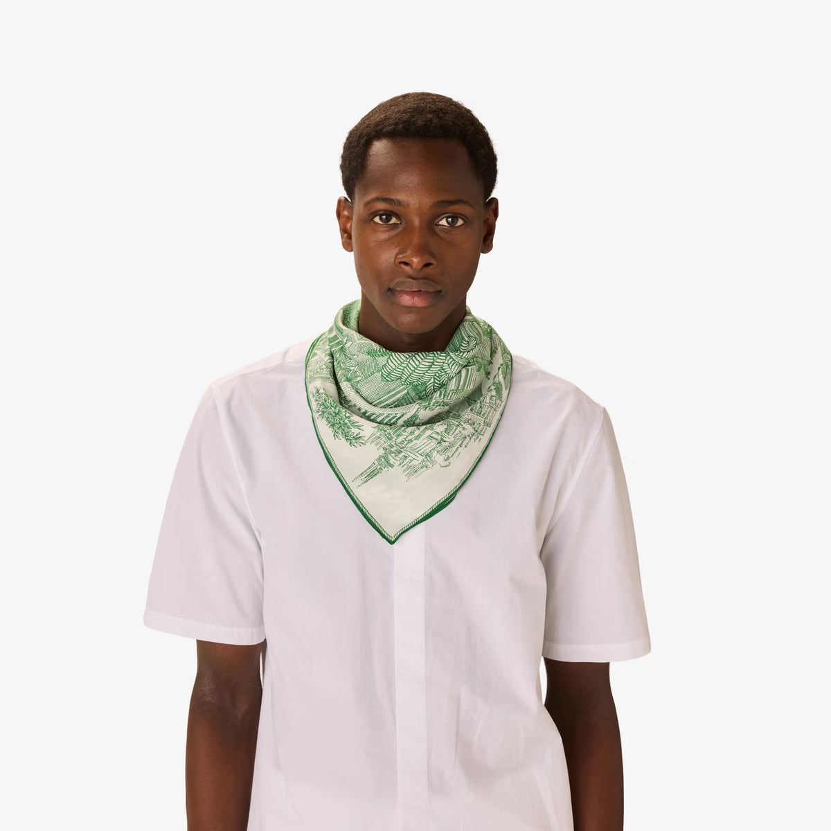 Carre 65 Piranesi Green Square Scarf
