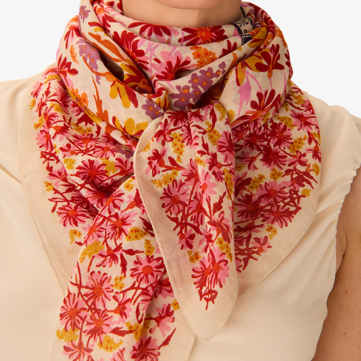 Carre 100 Faust Pink Square Scarf