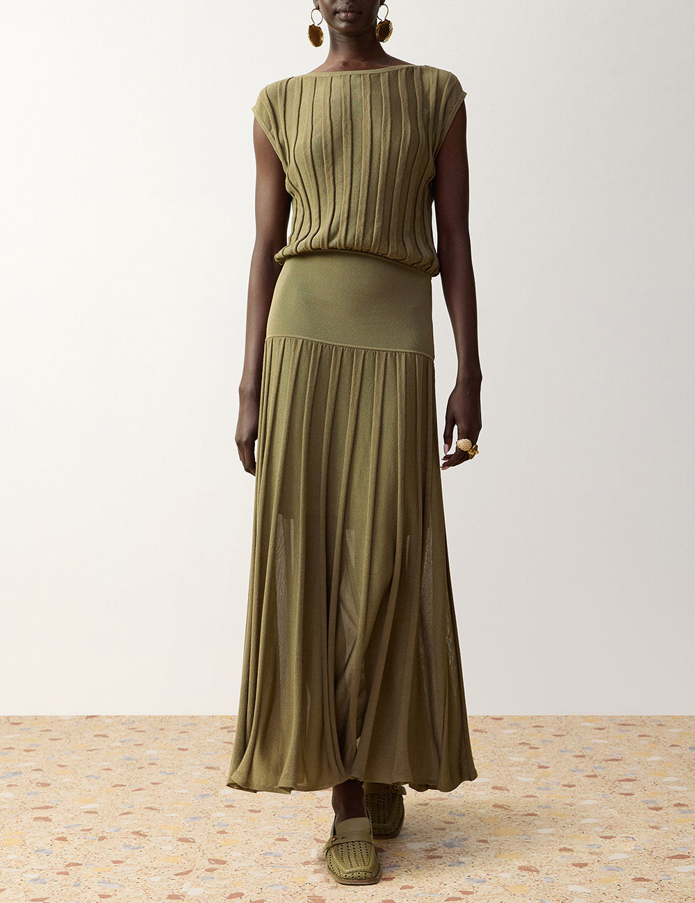Clash Stripe Billow Dress