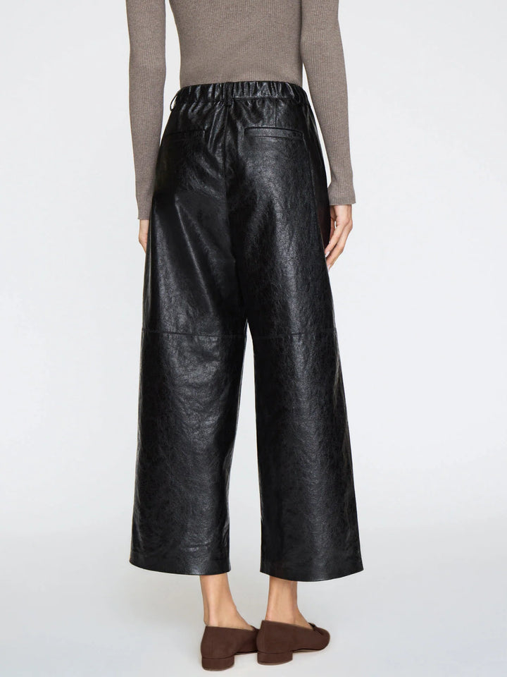 Teo Black Leather Pant