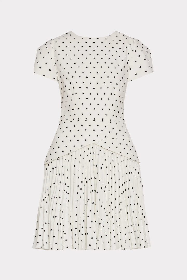 Haddy Short Sleeve Polka Dot Mini Dress